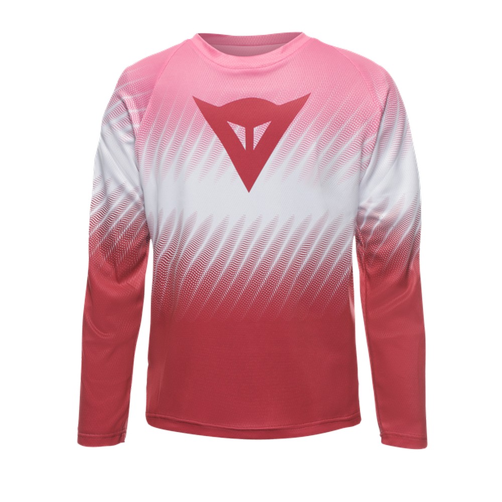 Maillot VTT Manches Longues Scarabeo LS Rose/Blanc Taille M (9-10 Ans)