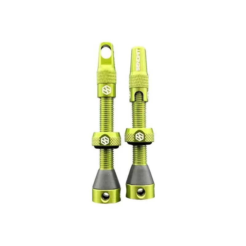 Pair of Tubeless 44mm Valves Compatible With Inserts Green - image