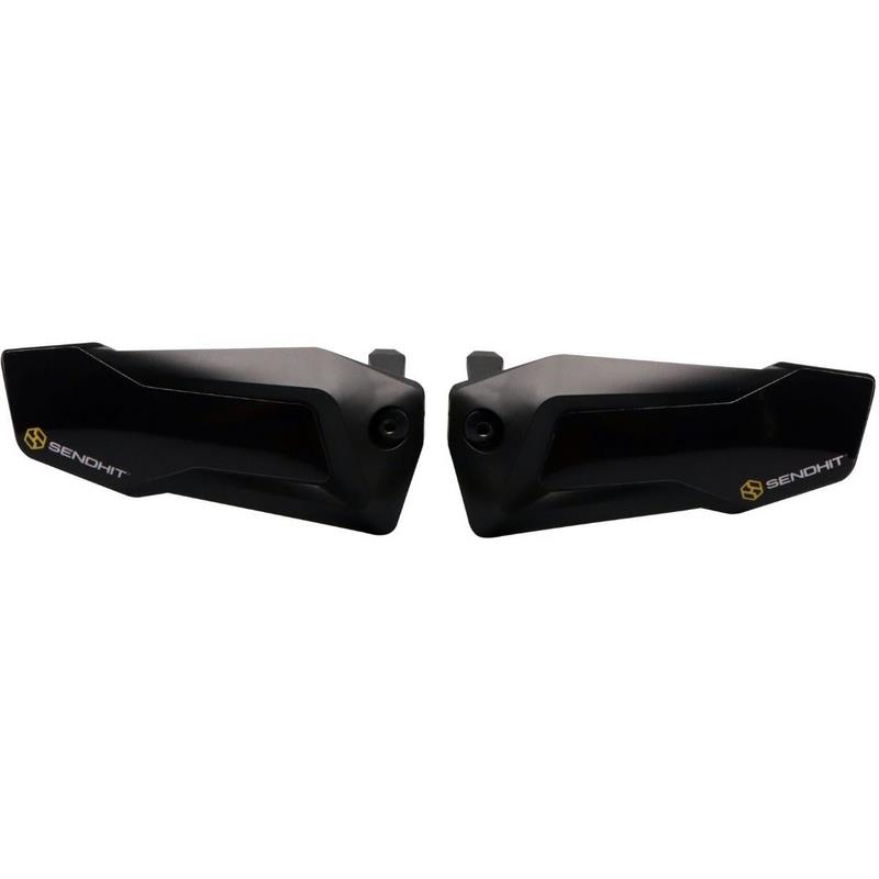 Coppia Paramani Nock V3 Regolabili Mtb Nero Con Staffa Argentata