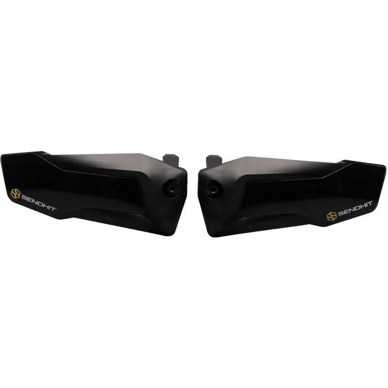 Coppia Paramani Nock V3 Regolabili Mtb Nero Con Staffa Argentata - image