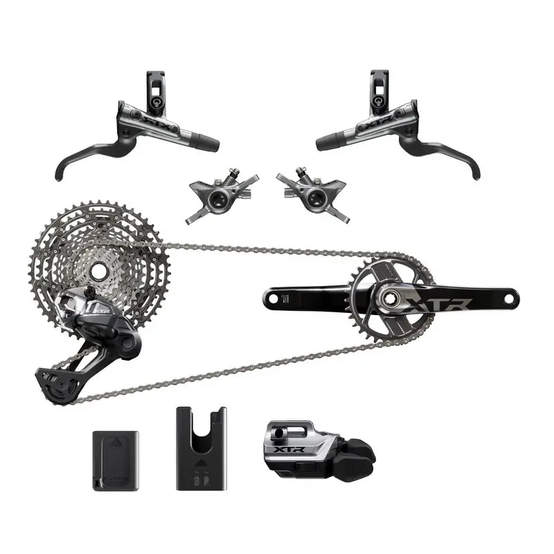 Gruppo MTB XTR M9200 Di2 Wireless 12v Gabbia Lunga 34D 170mm 10-51D + Freni XTR 2 Pistoni - image