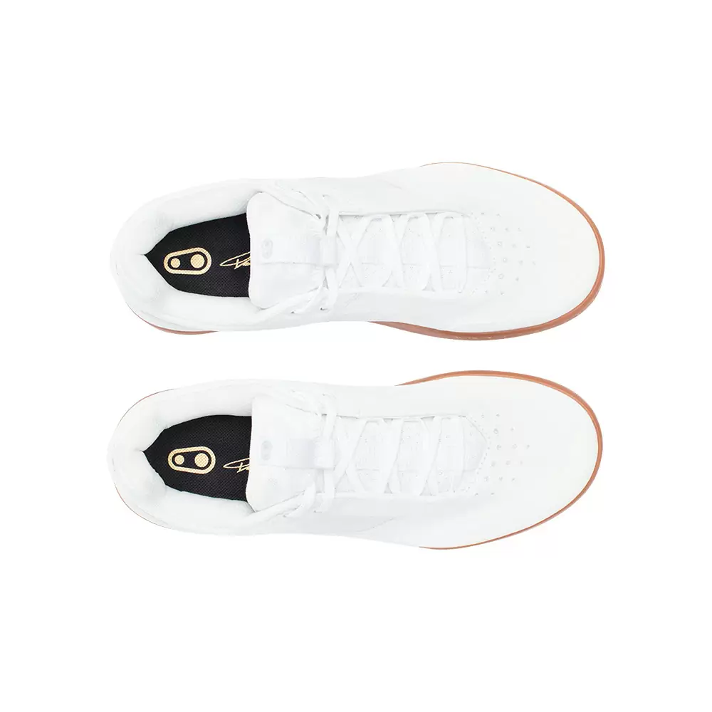 Sapatos de MTB estampados rendados lisos brancos tamanho 37 #3