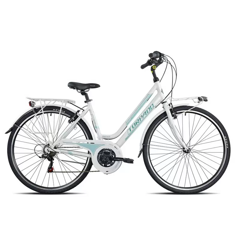 City Bike Partner Next T431 Woman 28'' 21s White/Light Blue Size M - image
