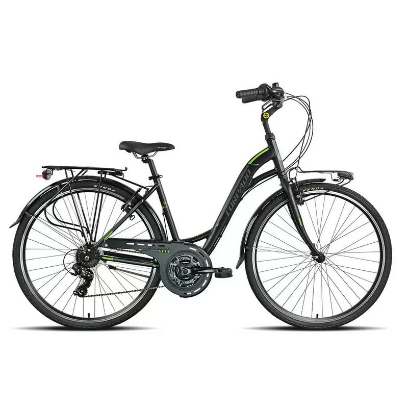 City Bike Partner Lady T436 Woman 28'' 21s Black/Green Size S - image