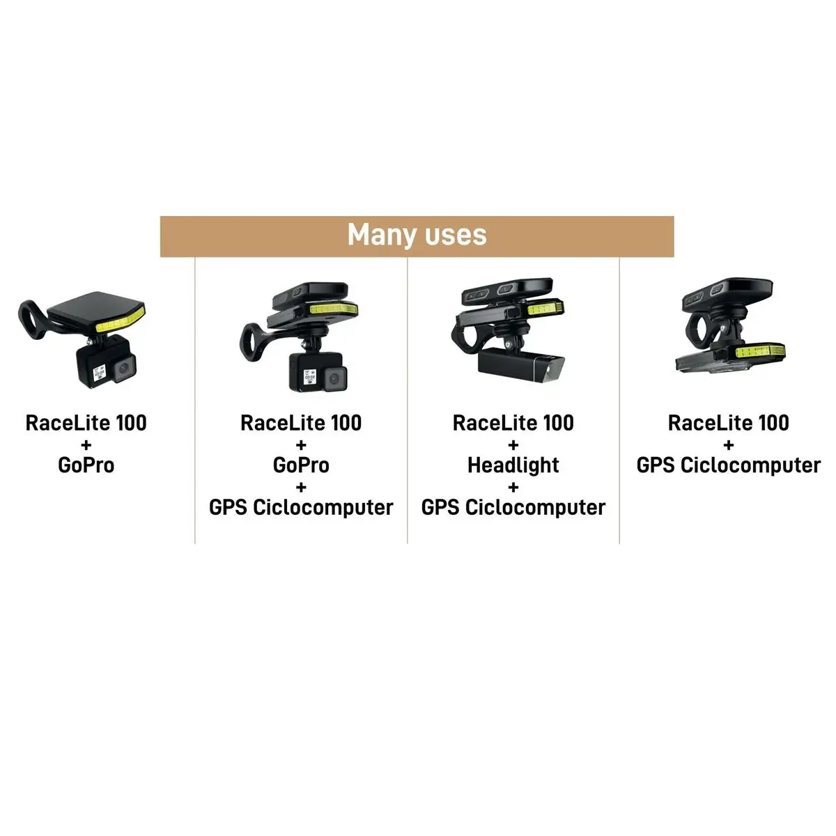 Ataque racelita da luz dianteira Garmin 100 lúmen #2