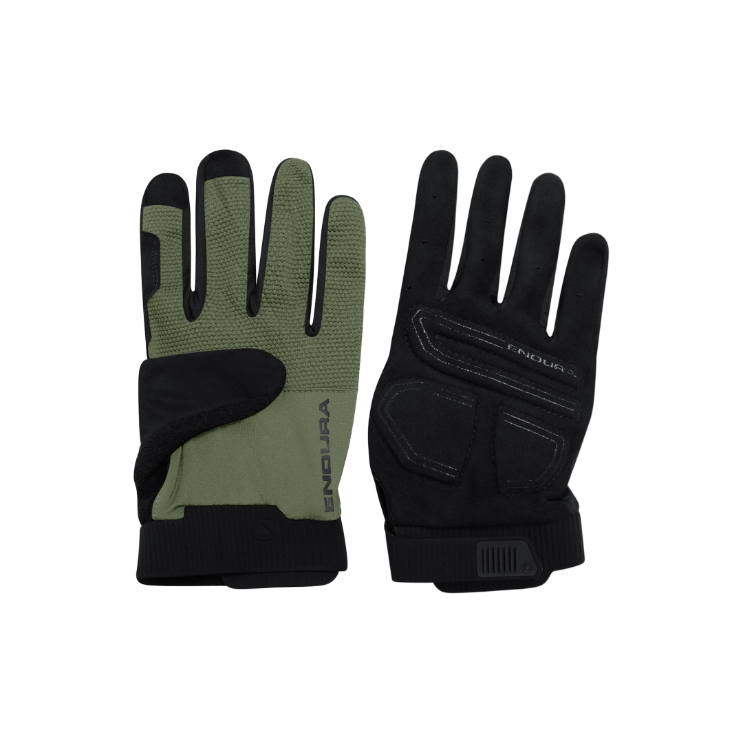 MTB Loop Full Finger Green Green Gloves