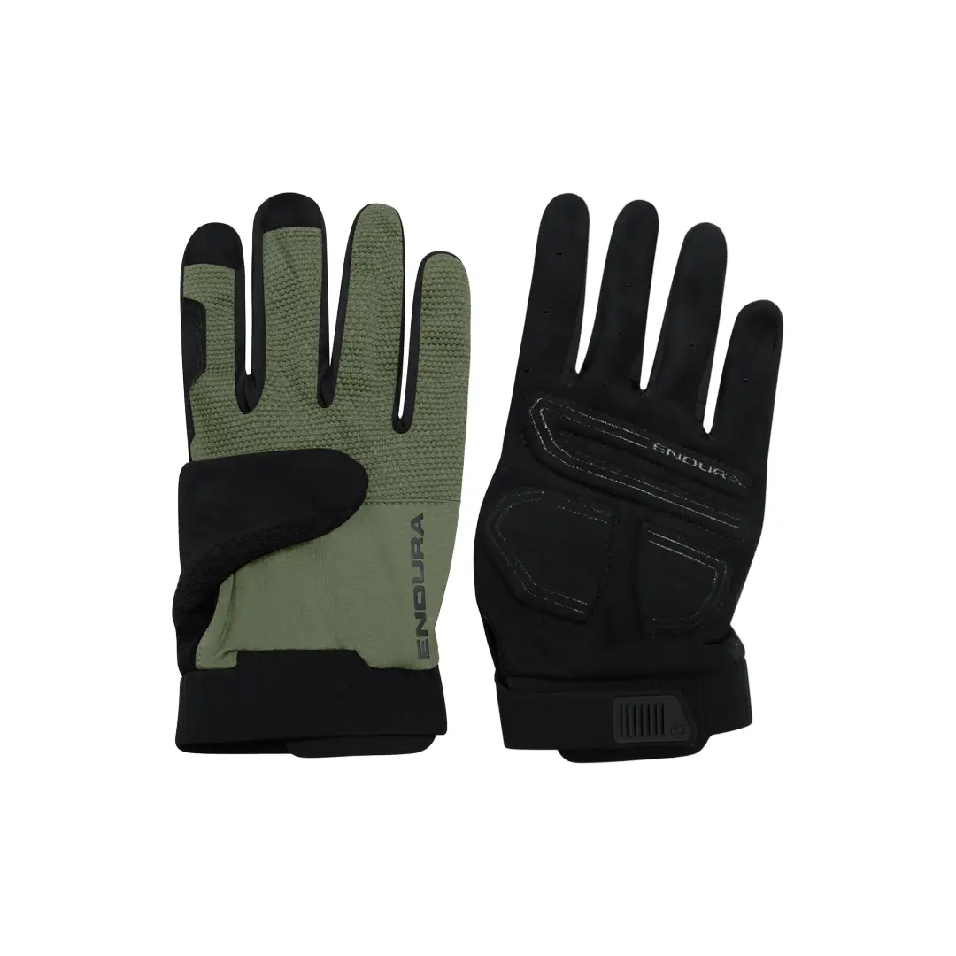 MTB Loop Full Finger Green Green Gloves - image