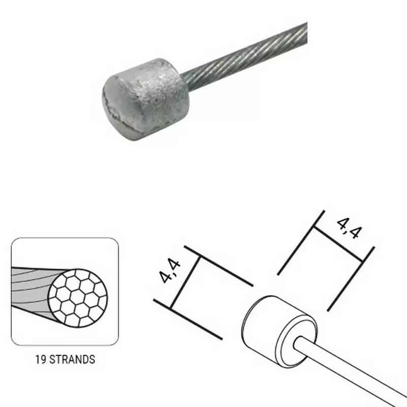 Shift Cable Slick Compatible Shimano/Sram 1.1x1950mm - image