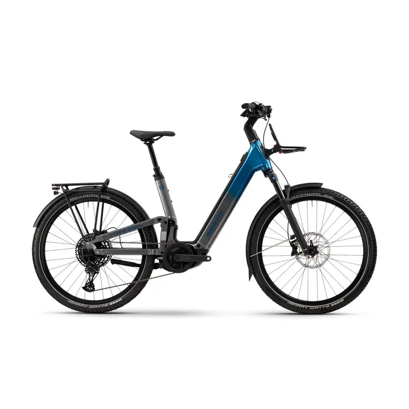 Winora Sinus FS x12 27,5 '' 12V 800Wh Bosch Performance Line CX Gray / Blue 2026 Taille S - image