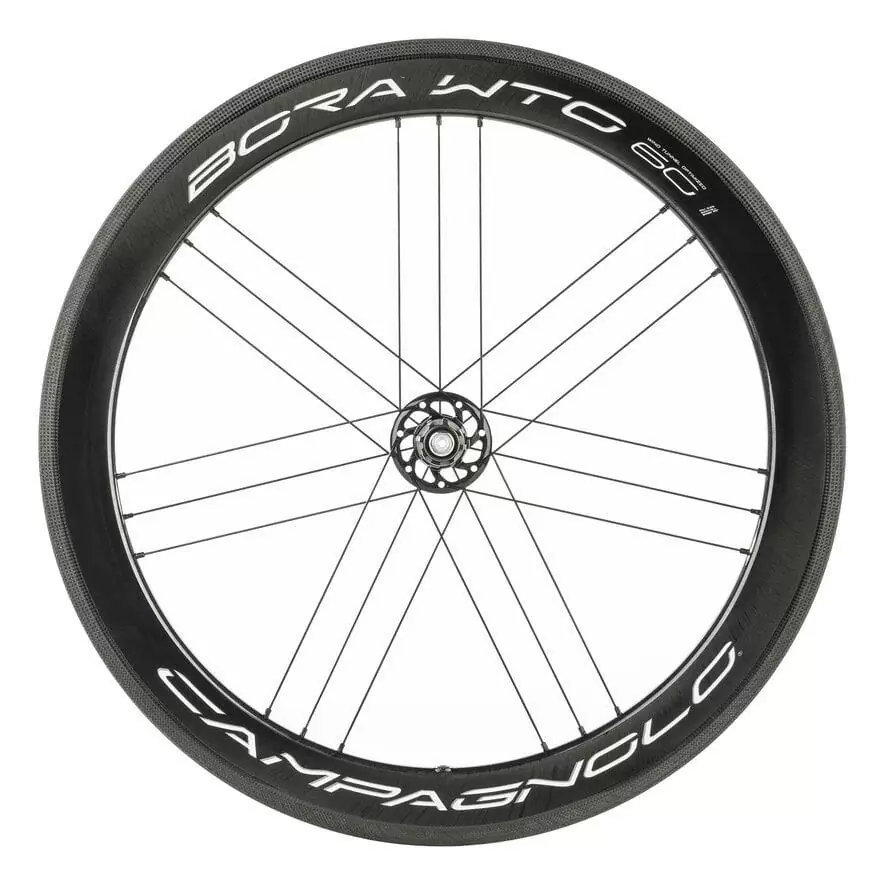 Coppia ruote BORA WTO 60 c19 tubeless ready 2-Way Fit pattino Campagnolo 12v Grafica Bianca #4