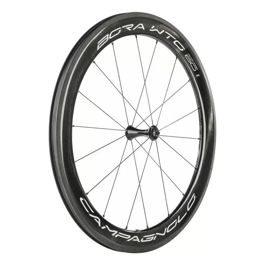 Coppia ruote BORA WTO 60 c19 tubeless ready 2-Way Fit pattino Campagnolo 12v Grafica Bianca #2