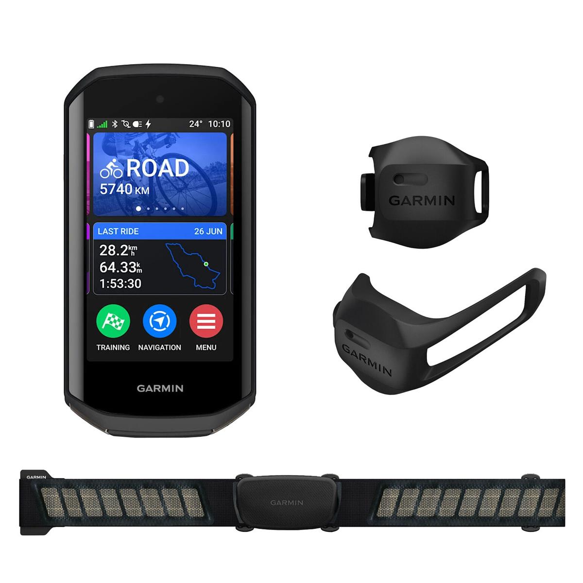 Edge 1050 GPS Bundle + Speed and Cadence Sensor + HRM Dual Heart Rate Monitor