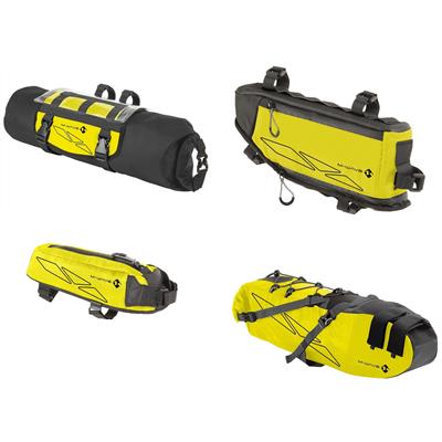 Complete Bikepacking Bag Kit Saddlebag + Frame Bags + Front Bag Waterproof Black/Yellow