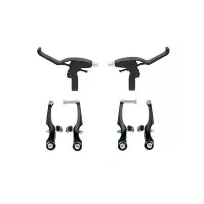 Set Freno A Doppio Pivot In Lega Di Alluminio Per Bici Da Strada - Pinza Meccanica A V Con Pastiglie - Accessorio Di Ricambio Per Manutenzione (Nero)