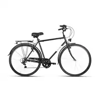 city bike steel dosso 28.4 28'' 7s man black size l black