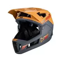 casco integrale mtb 4.0 enduro con mentoniera removibile arancio/blu taglia s (51-55cm) arancio