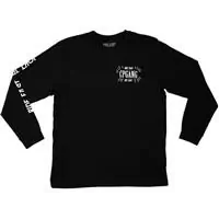 long sleeve ride fast die last t-shirt black size s black