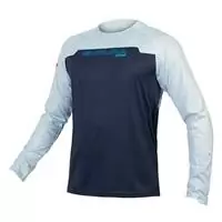 maglia maniche lunghe mtb mt500 burner l/s jersey blu taglia s blu