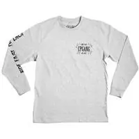 long sleeve ride fast die last t-shirt grey size s gray