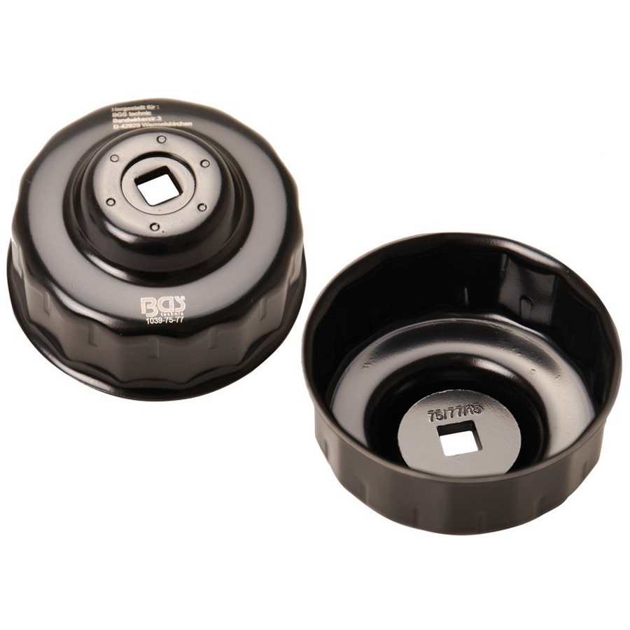 chiave a tazza tappo filtro olio 75mm x p77 - codice BGS1039-75-77