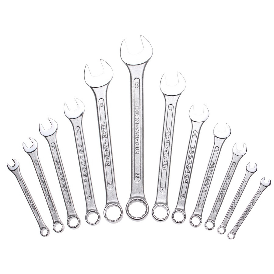 12-piece combination spanner set in accordance with din 3113 6-22 mm - code BGS1194