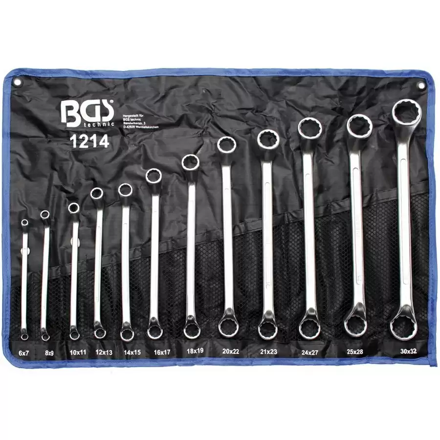 deep offset double ended ring spanner set 6x7-30x32 - code BGS1214 - image