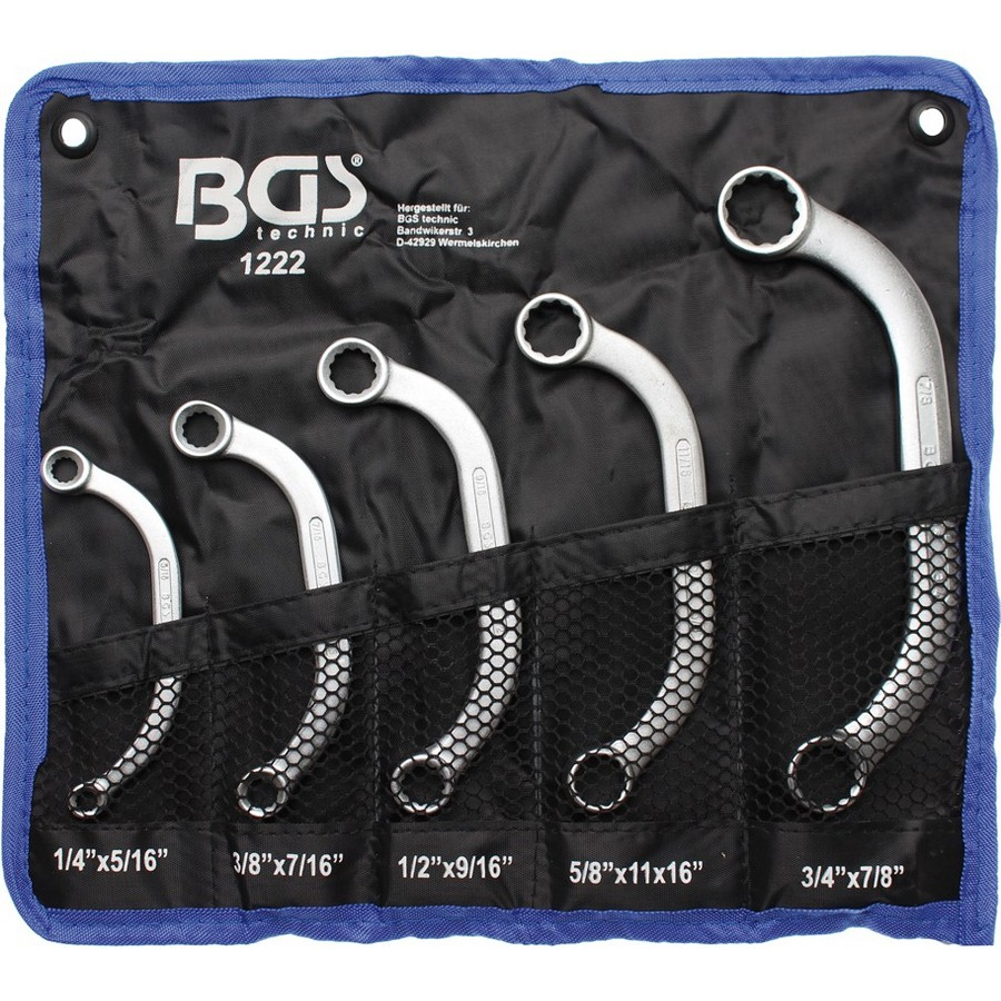 serie 5 chiavi poligonali per starter pollici - codice BGS1222