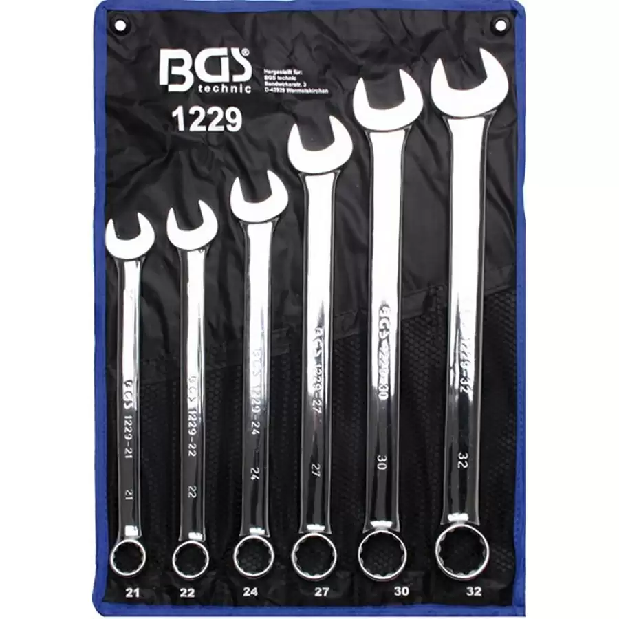 6-piece xxl combination spanner set extra long 21-32 mm - code BGS1229 - image