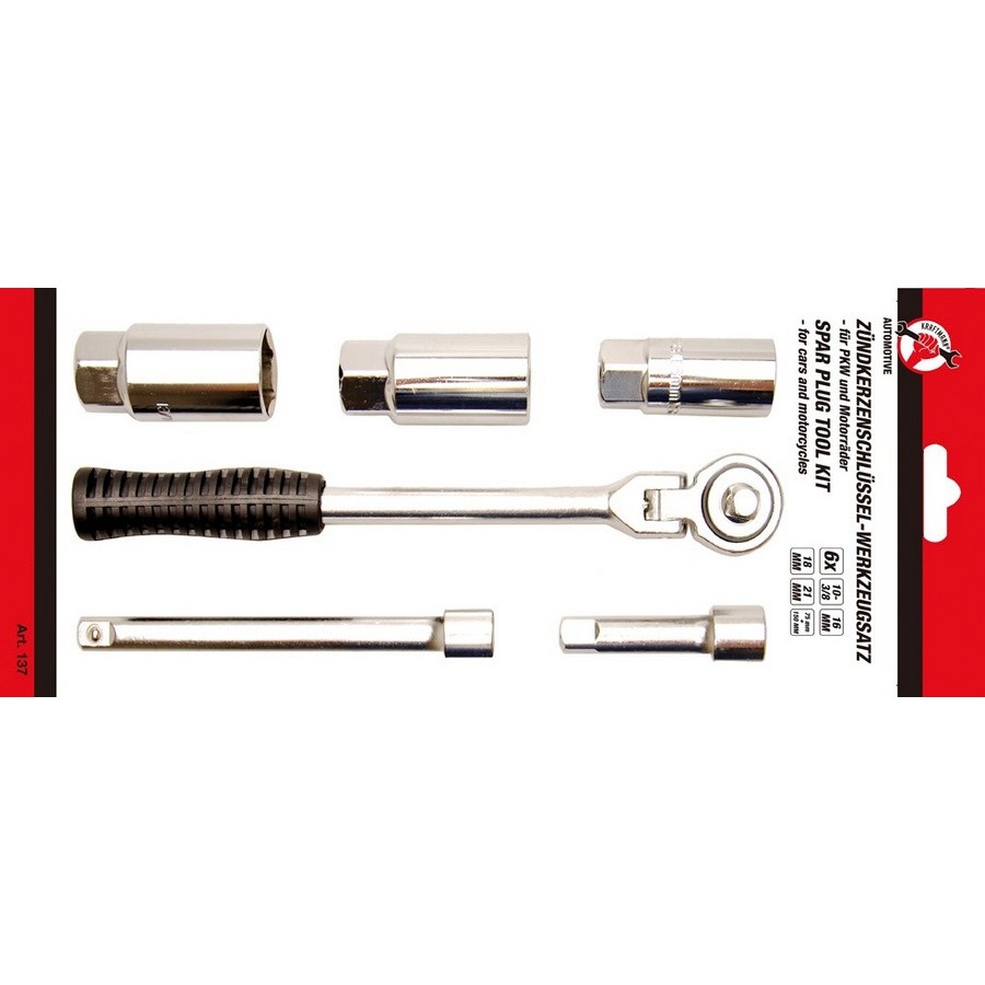 6-piece spark plug tool set - code BGS137