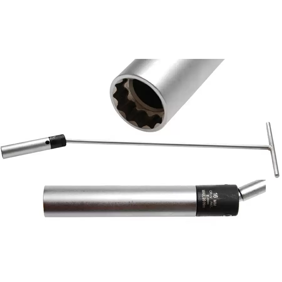 chave de vela de junta flexível com torque limitado 20 nm 550 mm comprimento 16 mm - código BGS146 - image