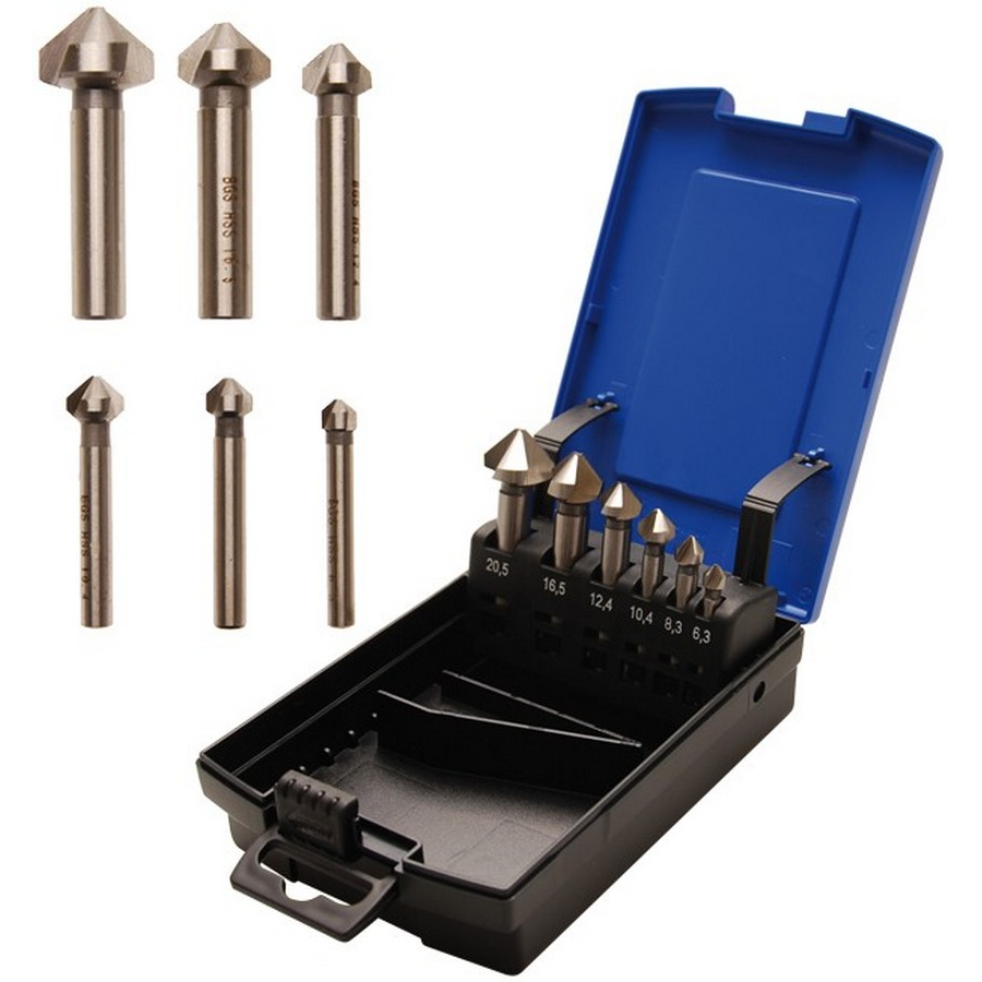 6-piece tapered countersink set hss din 335 form c - code BGS1997