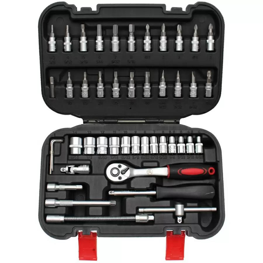 46-piece socket set 1/4