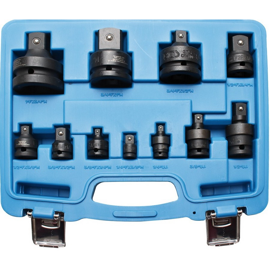 11-piece impact adaptor and universal joint set 1/4