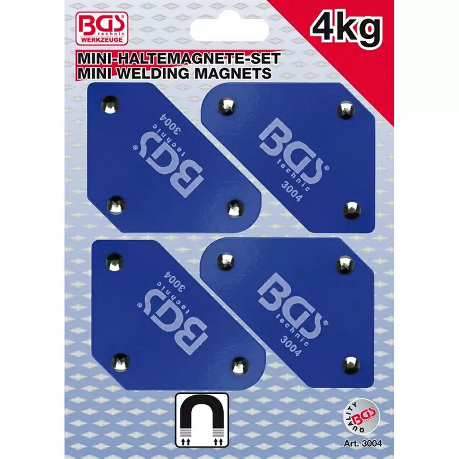 4-piece mini-magnetic holder set 45°-90°-135° - code BGS3004 - image
