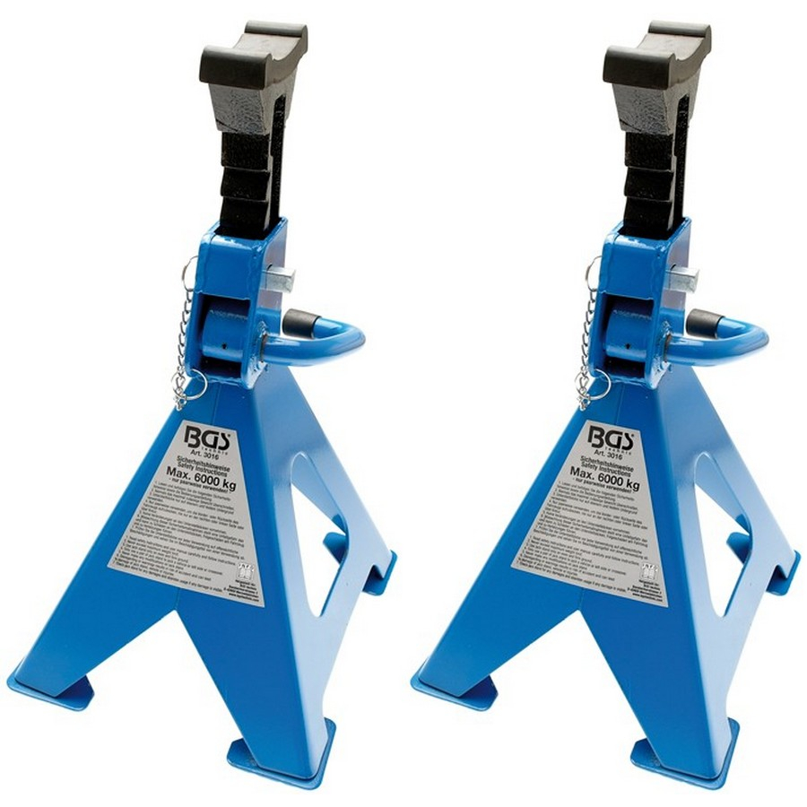 1 pair of axle stands 6 to/pair 420-600 mm - code BGS3016