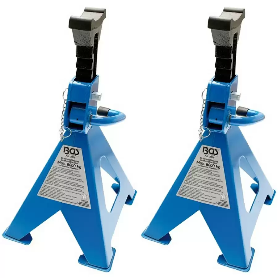 1 pair of axle stands 6 to/pair 420-600 mm - code BGS3016 - image
