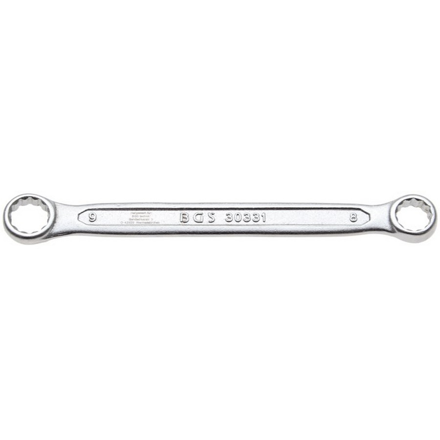 double ring spanner extra flat 8 x 9 mm - code BGS30331