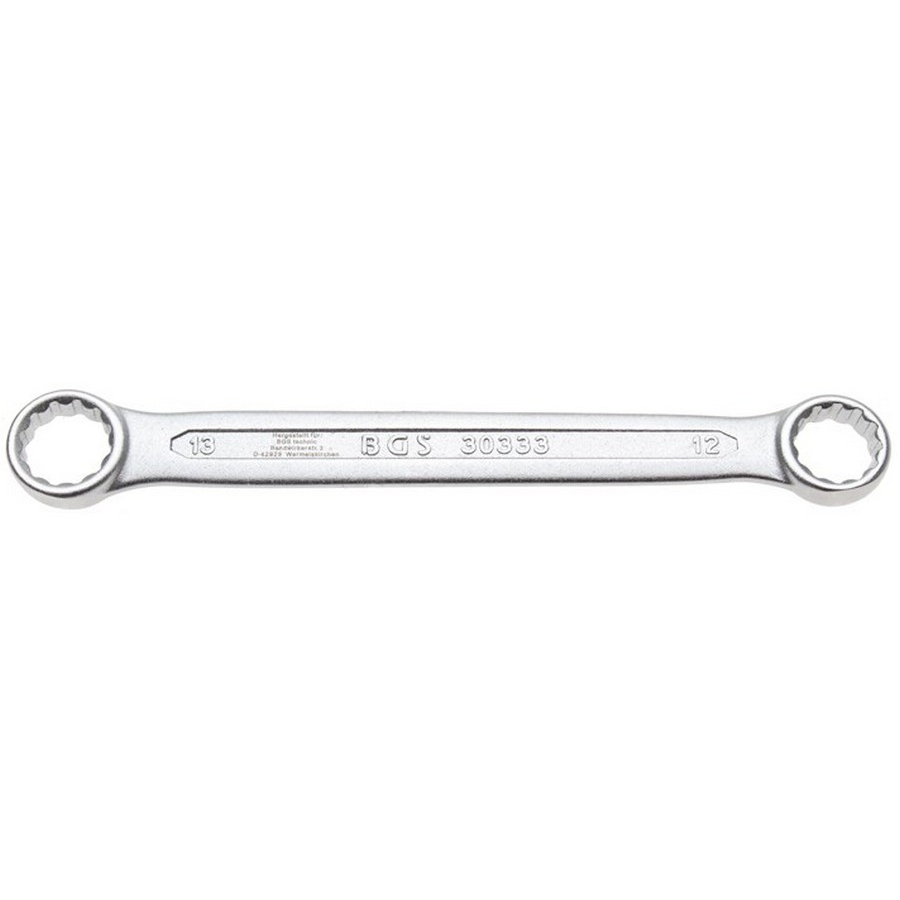 double ring spanner extra flat 12 x 13 mm - code BGS30333