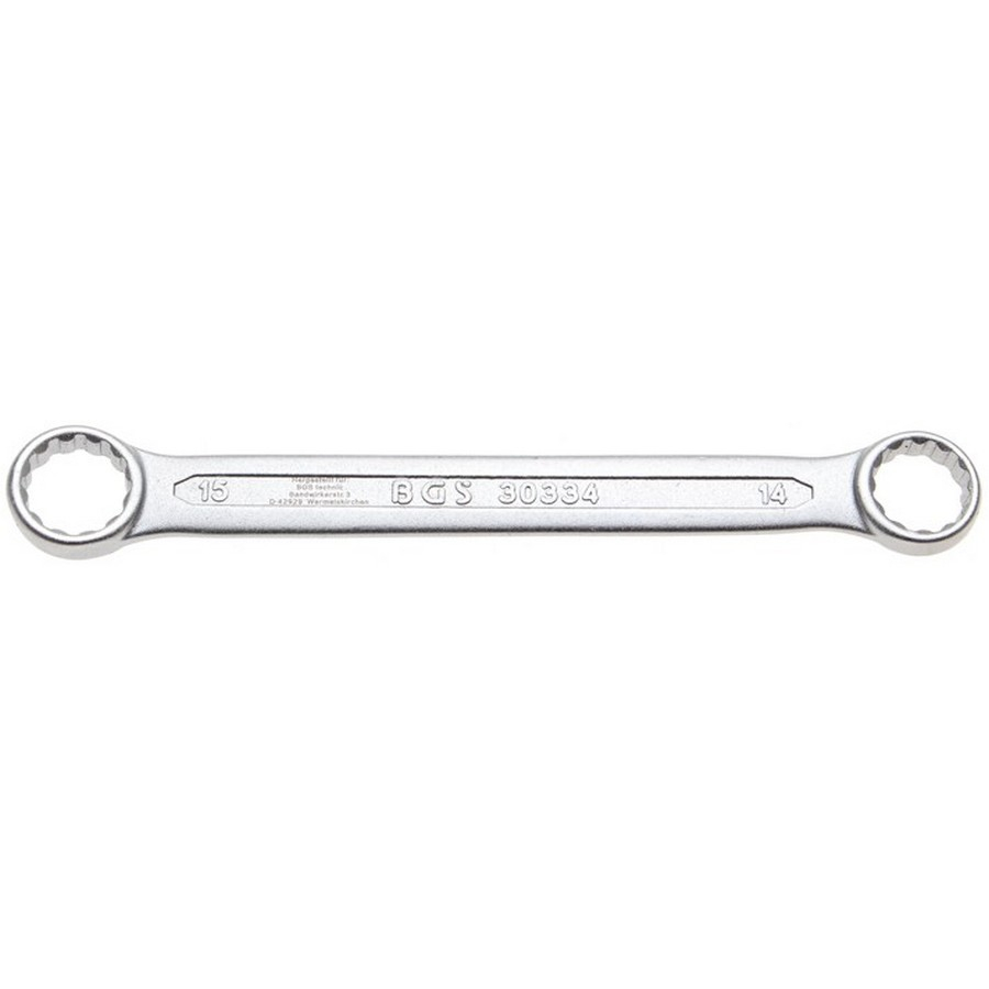 double ring spanner extra flat 14 x 15 mm - code BGS30334