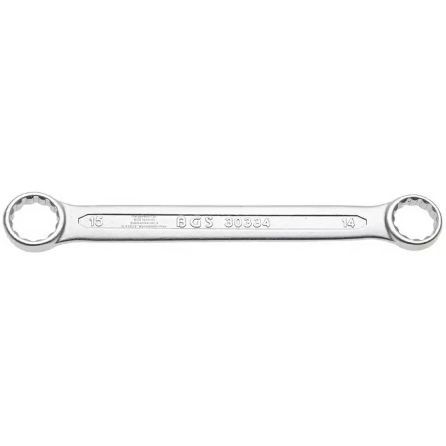 double ring spanner extra flat 14 x 15 mm - code BGS30334 - image