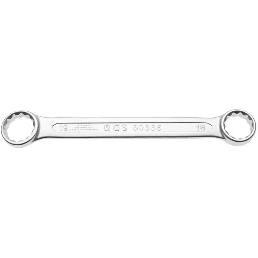 double ring spanner extra flat 18 x 19 mm - code BGS30336 - image