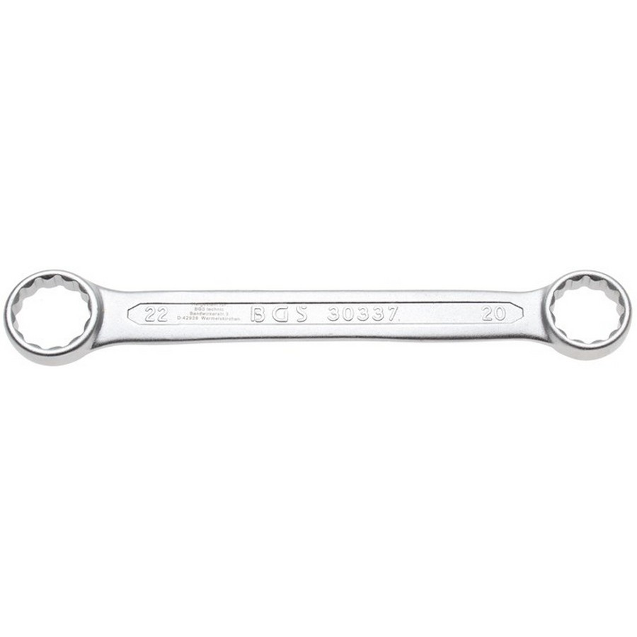 double ring spanner extra flat 20 x 22 mm - code BGS30337