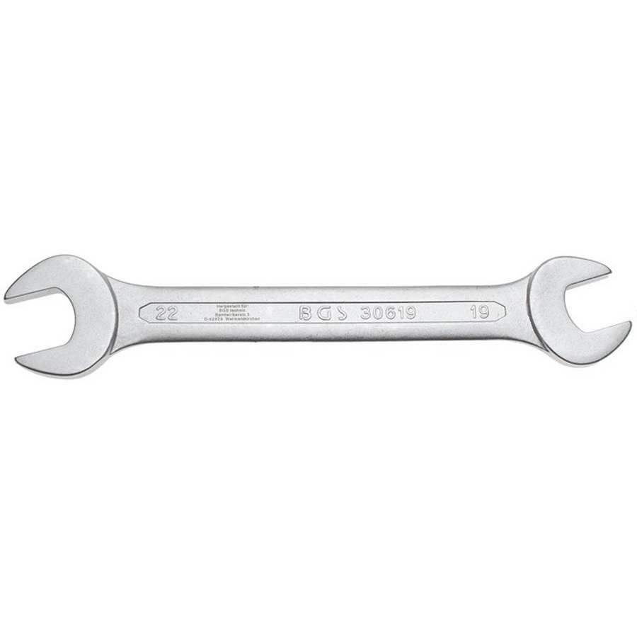 open end spanner 19x22 mm - code BGS30619
