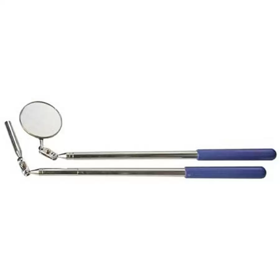 2-piece magnetic pick-up tool / inspection mirror set - code BGS3086 - image