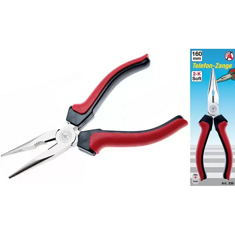 long nose pliers straight 160 mm - code BGS336 - image