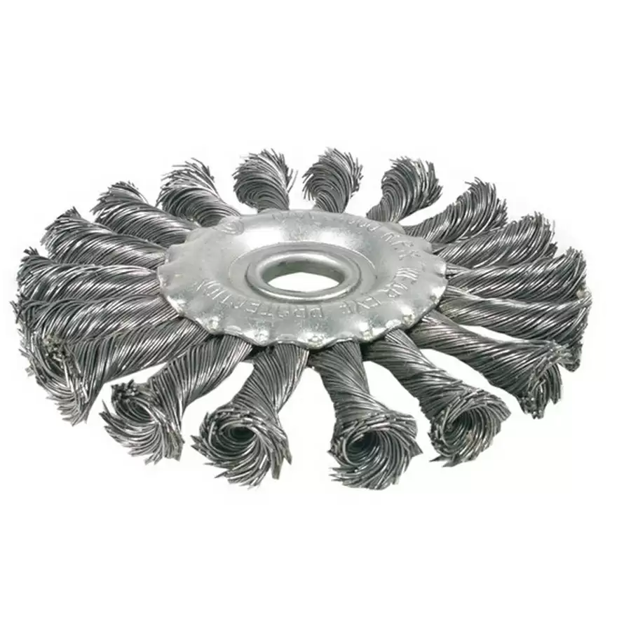 spazzola a disco infilo di acciaio ritorto d. 125mm - codice BGS3986 - image