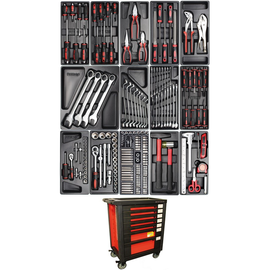 workshop trolley with 185 tools - code BGS4072