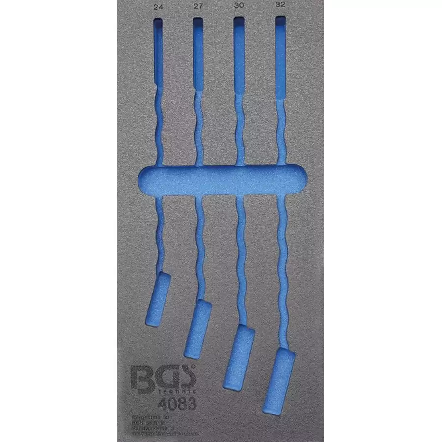 1/3 Werkzeugschale für Werkstattwagen leer: für 4-teiligen Ringmaulschlüssel 24-32 mm - Code BGS4083 - image