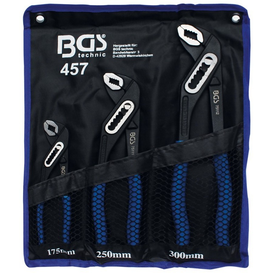 3-piece waterpump pliers set box-joint - code BGS457