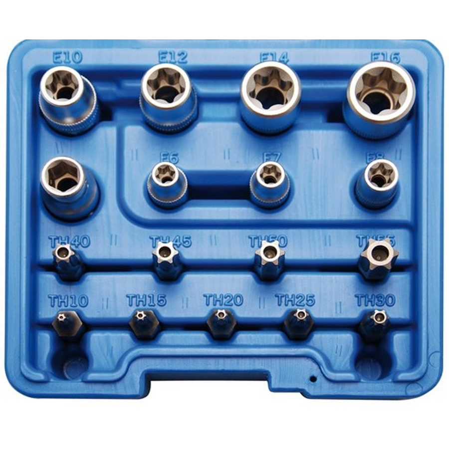 17-teiliges T-Stern-Bit- und Steckschlüssel-Set – Code BGS5023